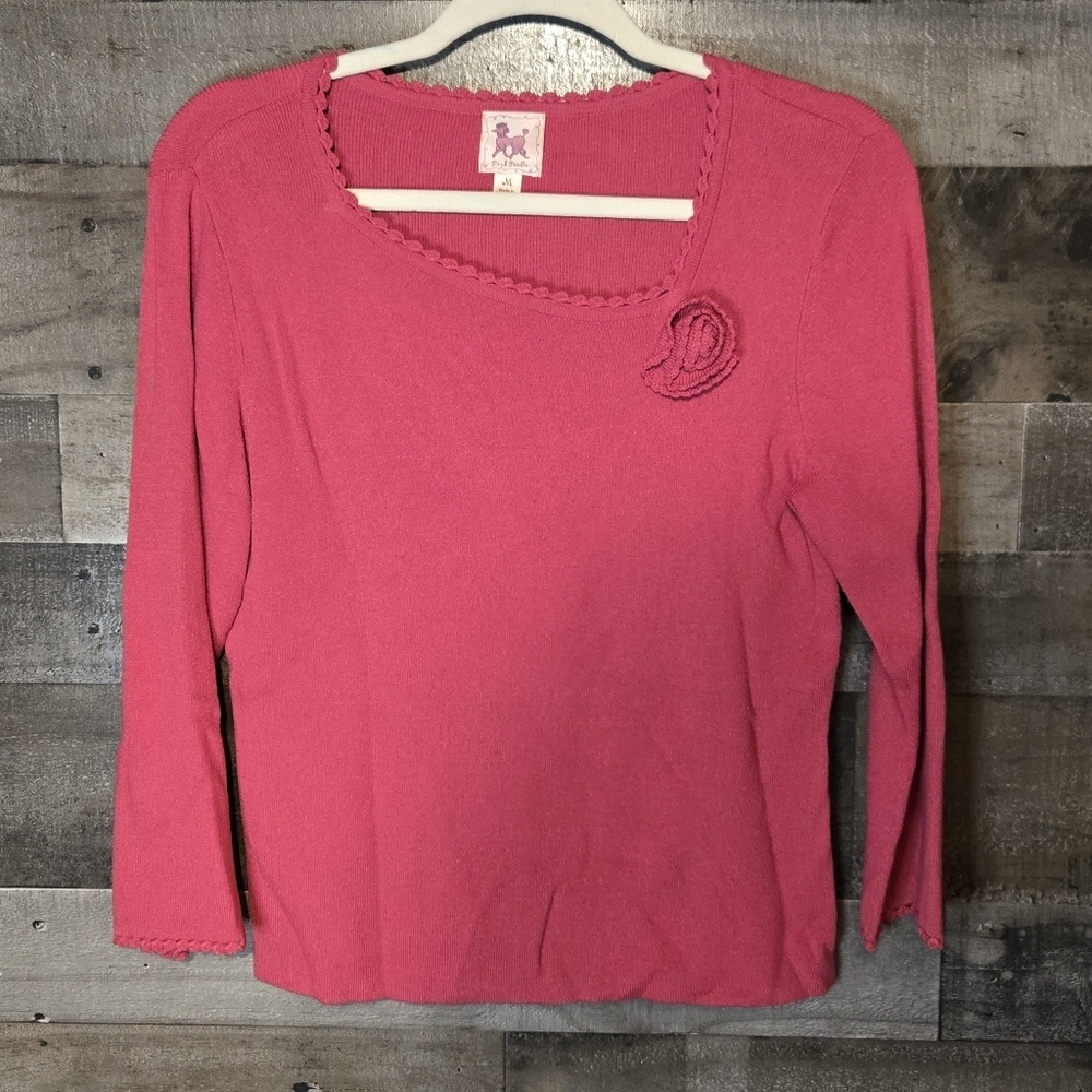 vintage hot pink sweater top